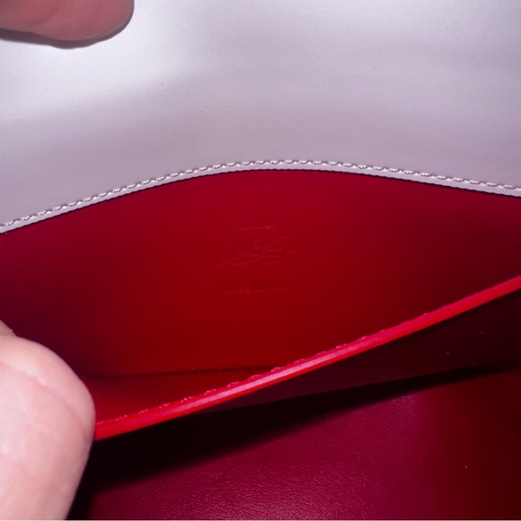 Christian Louboutin Large Loubi54 Crossbody White Leather Clutch - Picture 10 of 11